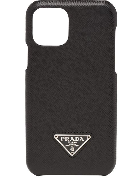 prada phone case iphone 11 pro|Black Saffiano Leather iPhone 11 Pro Max Cover .